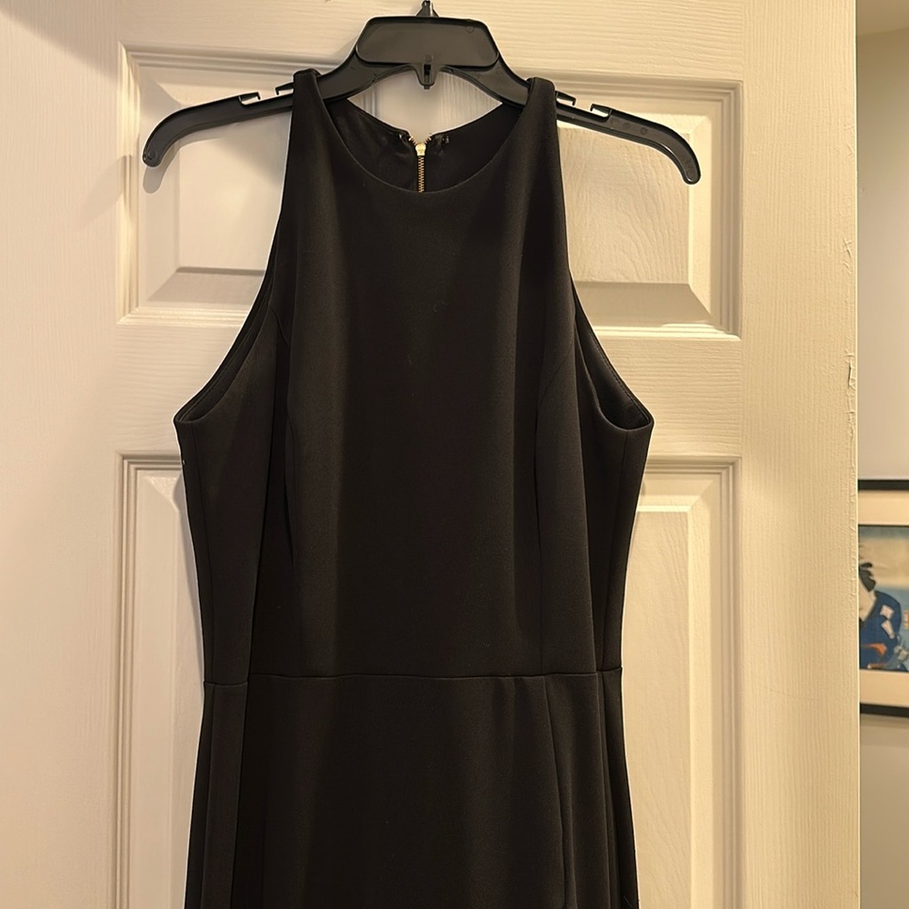 Betsy & Adam Black Tiered Ruffled Dress Size 14